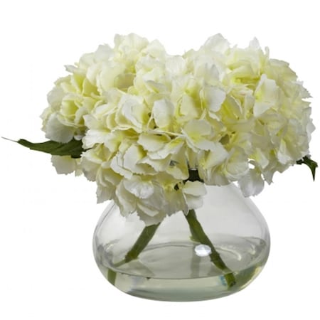 Dare2Decor Blooming Hydrangea With Vase - Cream DA2623388